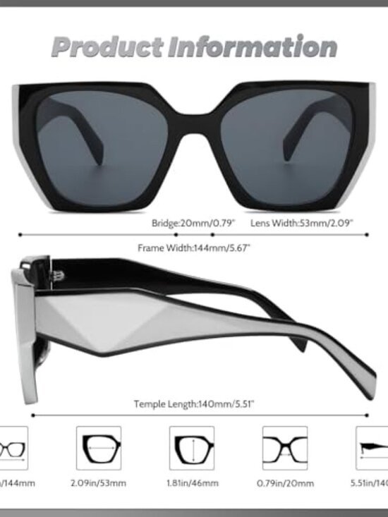 BRAND NEW Oversized Cat Eye Sunglasses for Women main image 3